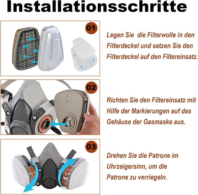 Thumbnail 4 de Faburo Atemschutzmaske Set mit 94% Filter