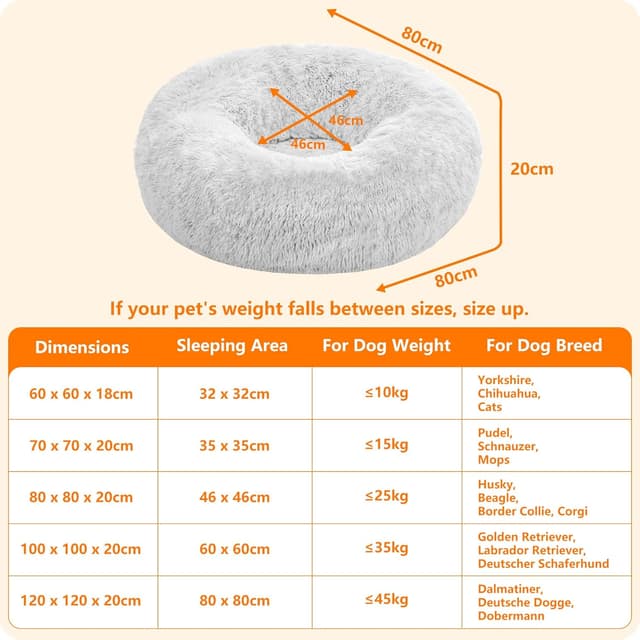 Detalle 2 de HMTOPE Orthopädisches Hundebett 80 cm