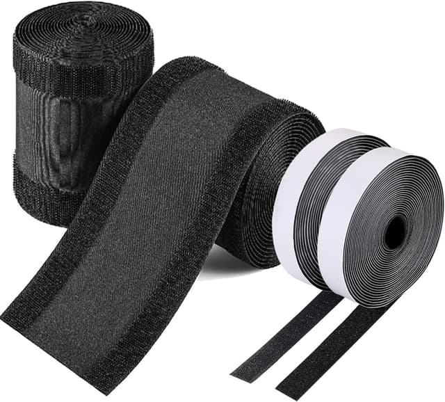 Detalle de YOBEYI Floor Cable Covers (20 Feet) with Adhesive Tape for Any Floor Surface, Black