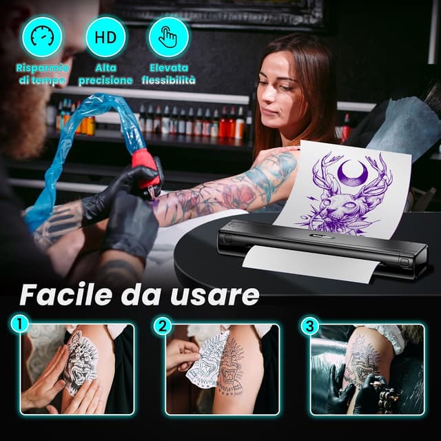Thumbnail 4 de TATTMUSE Stampante Stencil Tattoo 1200 mAh