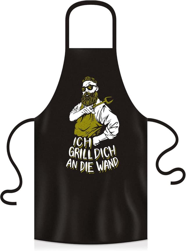 Detalle 2 de YORA Grillschürze für Männer zum Vatertag – Kochschürze lustig inkl. Urkunde