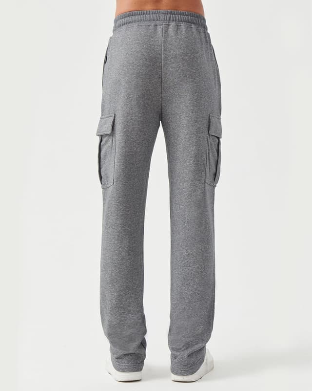 Detalle de Zylioo extra long inseam men’s sweatpants with pockets (open bottom)