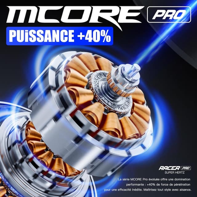 Detalle de MAST TATTOO Mast Racer Pro machine à tatouer sans fil rotative (3–140Hz) avec batterie 1520mAh — rose