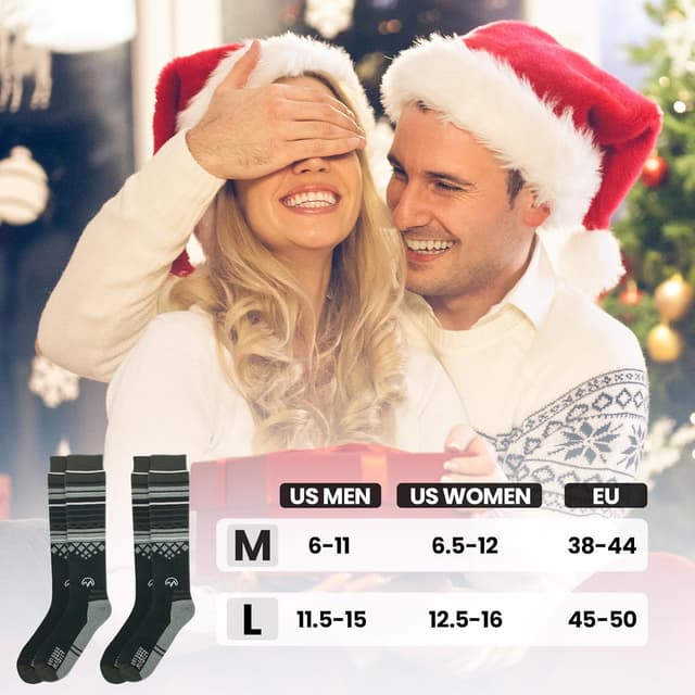 Thumbnail 5 de OutdoorMaster 2 paires chaussettes ski laine mérinos