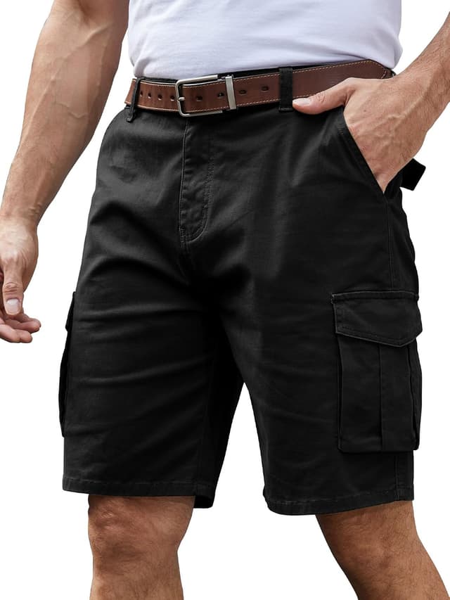 Detalle de StylSense Herren Cargo-Shorts aus Baumwolle mit 6 Taschen – kurze Cargohose für den Sommer