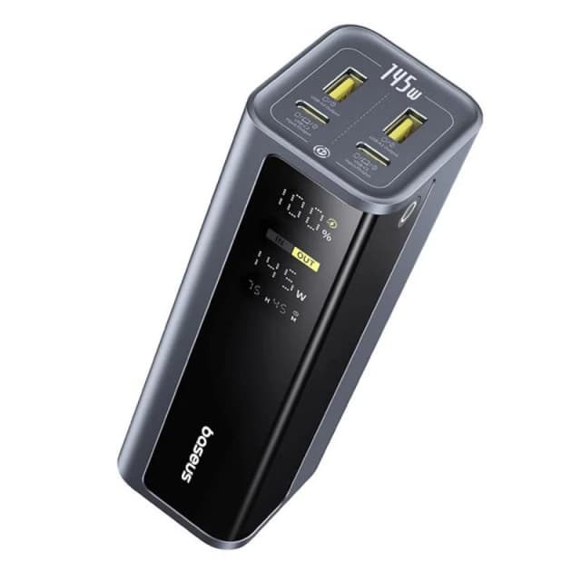 Detalle de Baseus EnerGeek GP12 power bank 20800 mAh y 145 W con pantalla digital