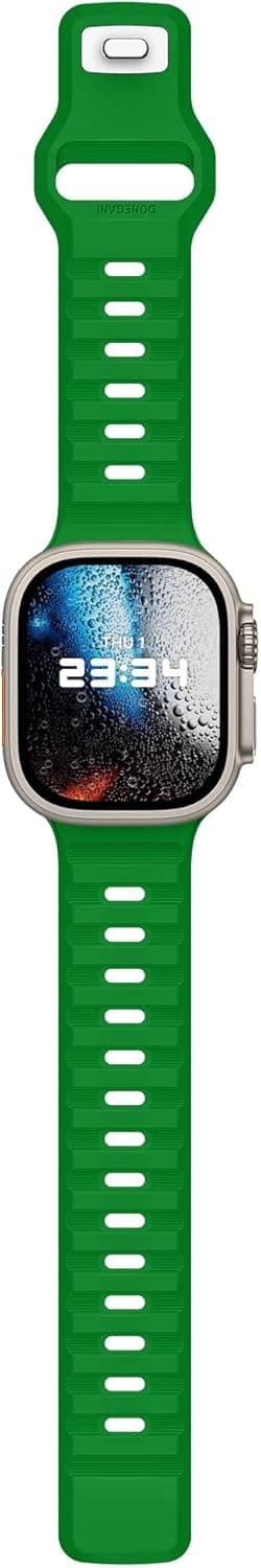 Detalle de Cinturino sport in silicone DONEGANI UC1 per Apple Watch (tutte le misure compatibili) Verde di Natale