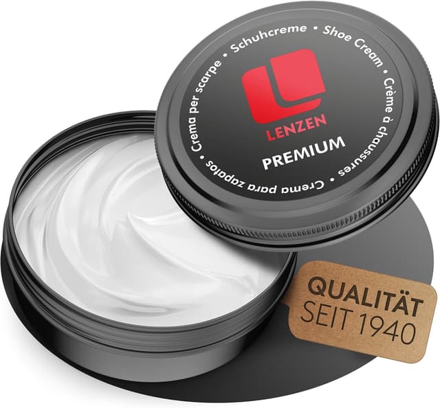 Detalle de Lenzen Premium Cirage à Chaussures I Crème Nourrissante Blanc