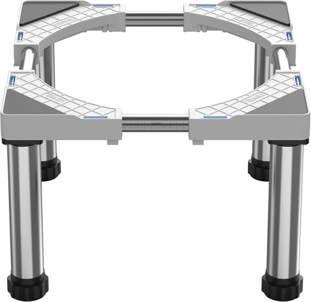 Detalle de DEWEL Untergestell für Kühlschrank-Sockel, höhenverstellbar 28–31 cm (45–67 cm, max. 300 kg)