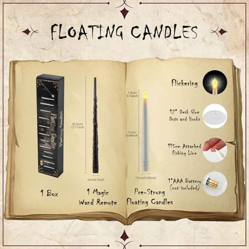 Thumbnail 1 de cimetech Velas Flotantes LED con Varita ✨ 12 Pack