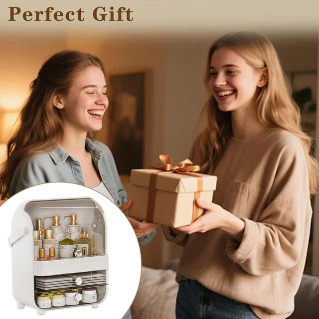 Thumbnail 1 de Make up Organiser Three‑Layer Cosmetic Drawer organiser