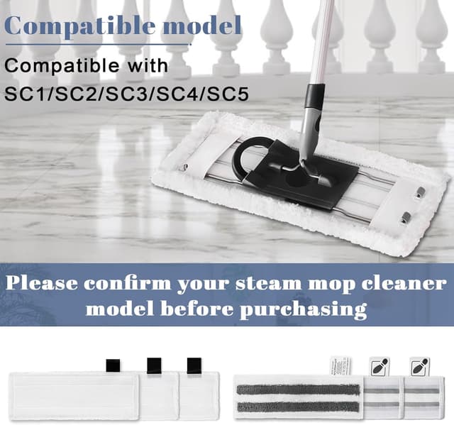 Detalle 2 de TayBong 6er Pack Microfaserpads für Dampfreiniger