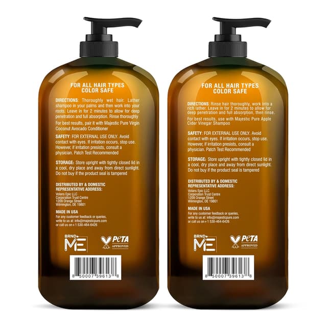 Thumbnail 6 de Majestic Pure Apple Cider Vinegar Shampoo & Avocado Coconut Conditioner Set (Sulfate-Free) – 2 x 16 fl oz