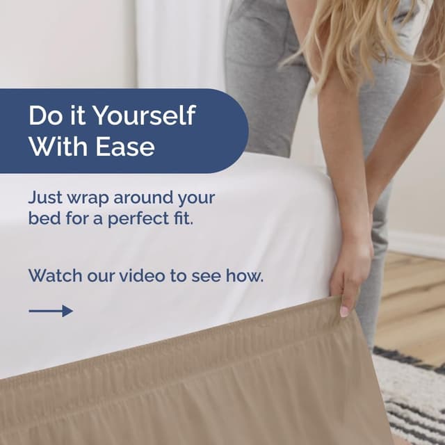 Detalle de Wrap Around Dust Ruffle Bed Skirt Queen 18 Inch