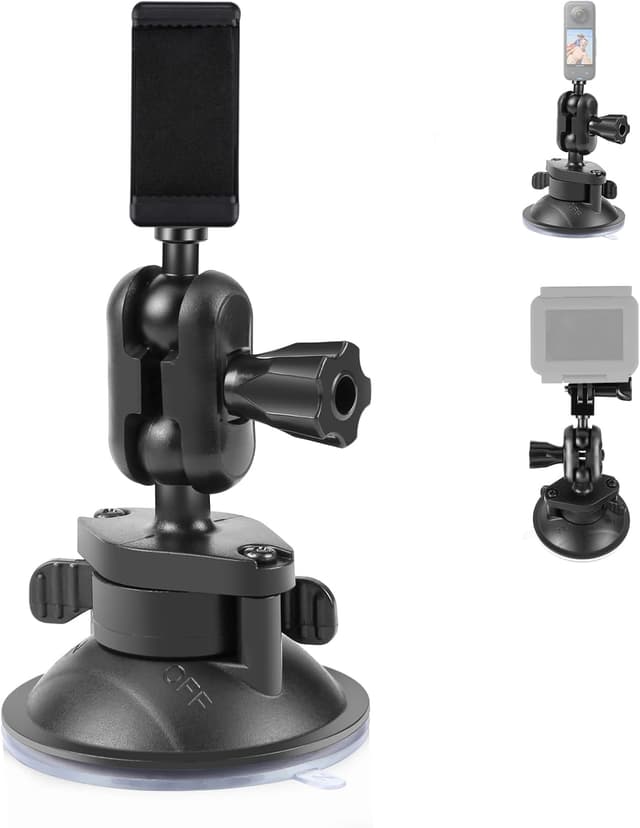 Detalle de PULUZ car suction mount for GoPro 1/4 inch