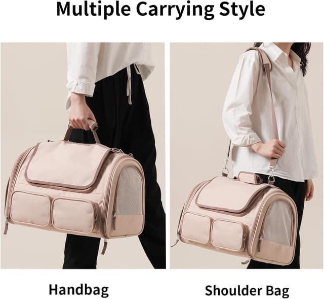 Thumbnail 5 de FUKUMARU Cat Carrier under 6.8 kg, pink 🐱