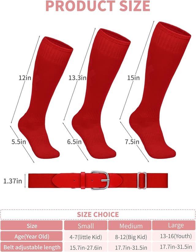 Detalle 2 de Gnodio Baseball Socks and Belt Set