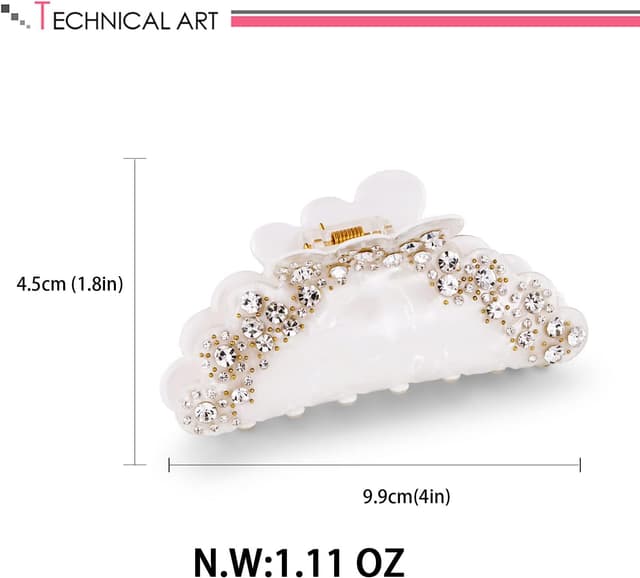 Thumbnail 5 de LILIE&WHITE Fermaglio Donna Bianco con Strass