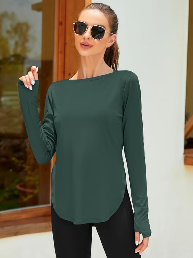 Detalle de ZHENWEI Women’s Long Sleeve Sun Shirt (UPF 50+) for Workout, Golf, Hiking & Outdoor Days