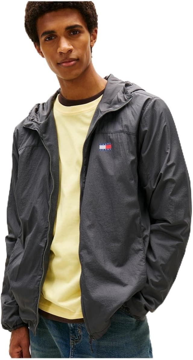 Detalle 2 de Tommy Jeans Men’s Tjm Fleece Chicago Jacket Ext – Windbreaker-style outer layer