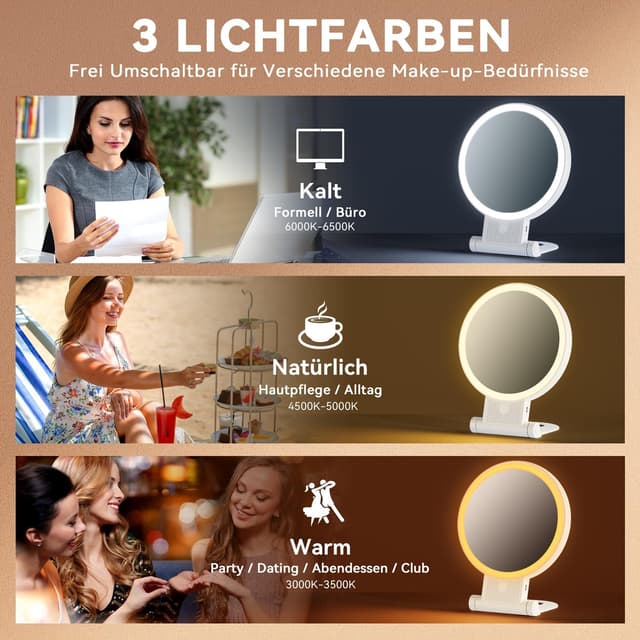 Detalle 2 de Auxmir Kosmetikspiegel 2000 mAh đ