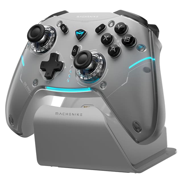 Detalle de Machenike G5PRO MAX SE Bluetooth-Controller mit Ladestation (Grau) – Hall-Effect, 1.000 Hz