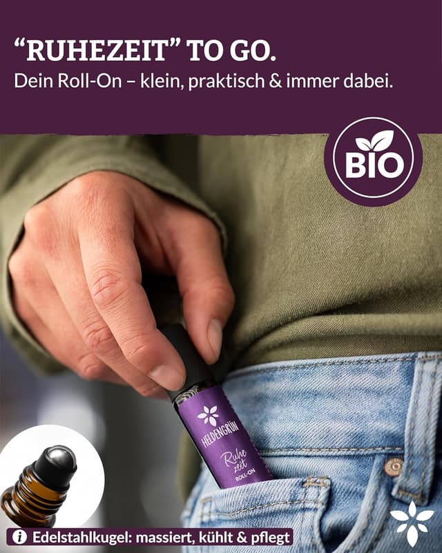 Detalle de Heldengrün Ruhezeit BIO Roll-On Anti-Stress