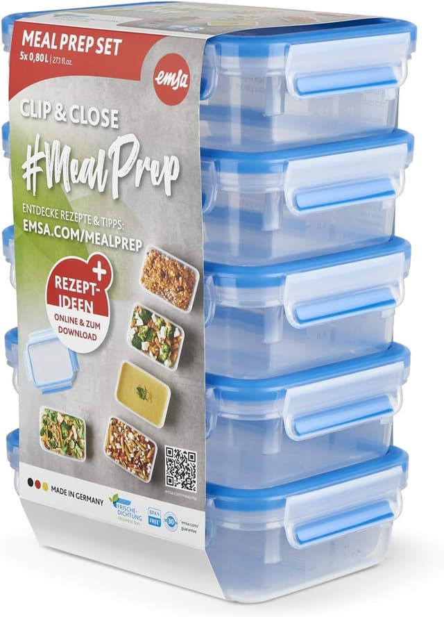 Detalle 2 de EMSA Clip & Close Frischhaltedosen-Set 5x0,8 L