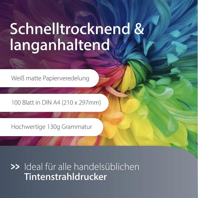 Detalle 2 de Papier Photo Mat A4 130 g/m² (mat) — format A4 pour impressions nettes