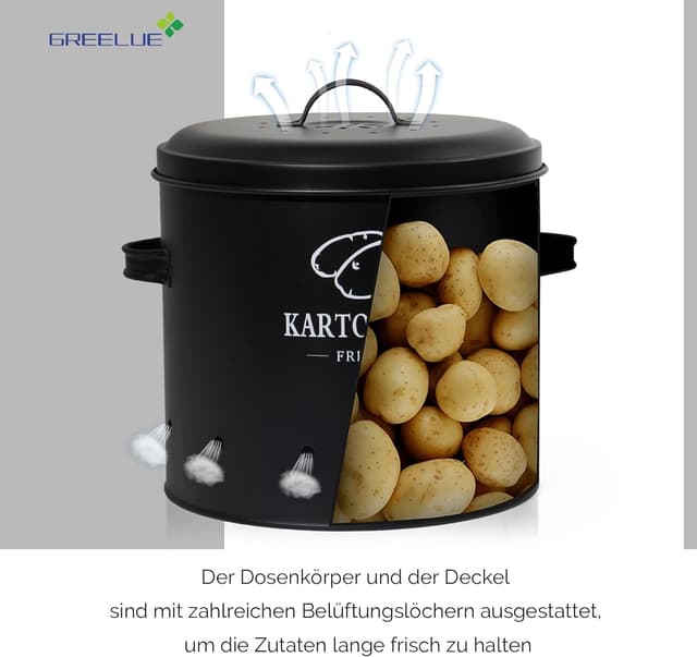 Detalle 1 de GREELUE Premium Kartoffel Aufbewahrungsbox 4 kg