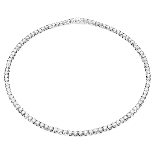Imagen de Swarovski Collar Matrix Tennis, Talla redonda, Blanco, Baño de rodio en OfertitasTOP