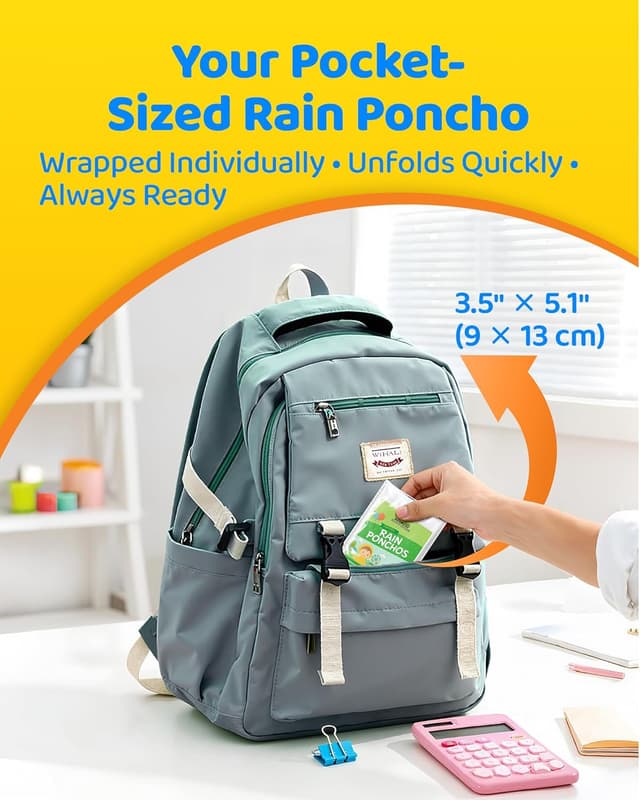 Detalle de Kids rain poncho pack, 6 to 24