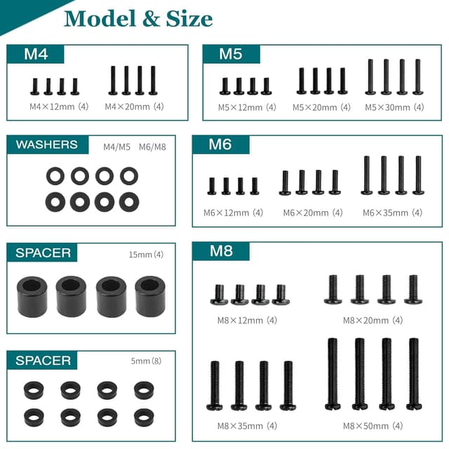 Thumbnail 1 de Digank TV Bracket Screws Universal 68pc
