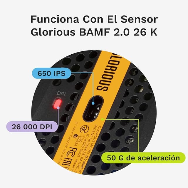 Detalle 1 de Glorious Model O 2 Mini - Ratón Gaming Superligero 🖱