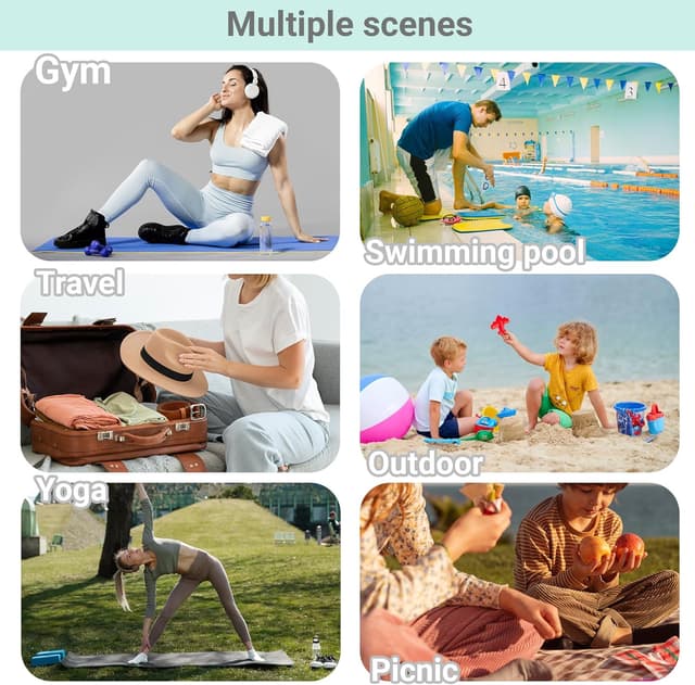 Detalle de HECCEI WetBag Kindergarten Nassbeutel – 2er Set wasserdichter Wetbag als Nappy- & Schwimmsachen-Tasche