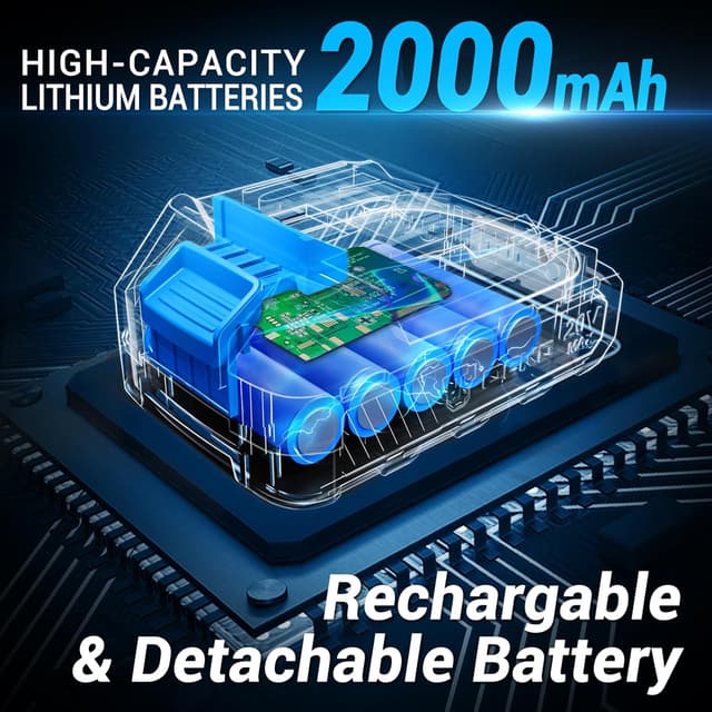 Detalle de DEKOPRO 20V Cordless Hedge Trimmer (2-in-1 handheld grass & bush trimmer) with 2000mAh battery