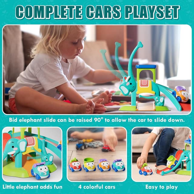 Detalle 2 de Lehoo Castle Elephant Cars toys for 1 year olds