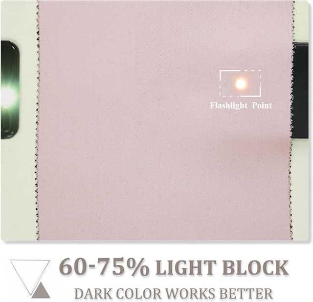 Thumbnail 4 de PONY DANCE Pink thermal blackout curtains 46 x 84 in 🪟