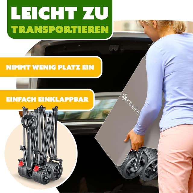 Thumbnail 8 de KESSER® Carro de mano GTR9000 🚚, 200 kg, plegable, resistente, con funda