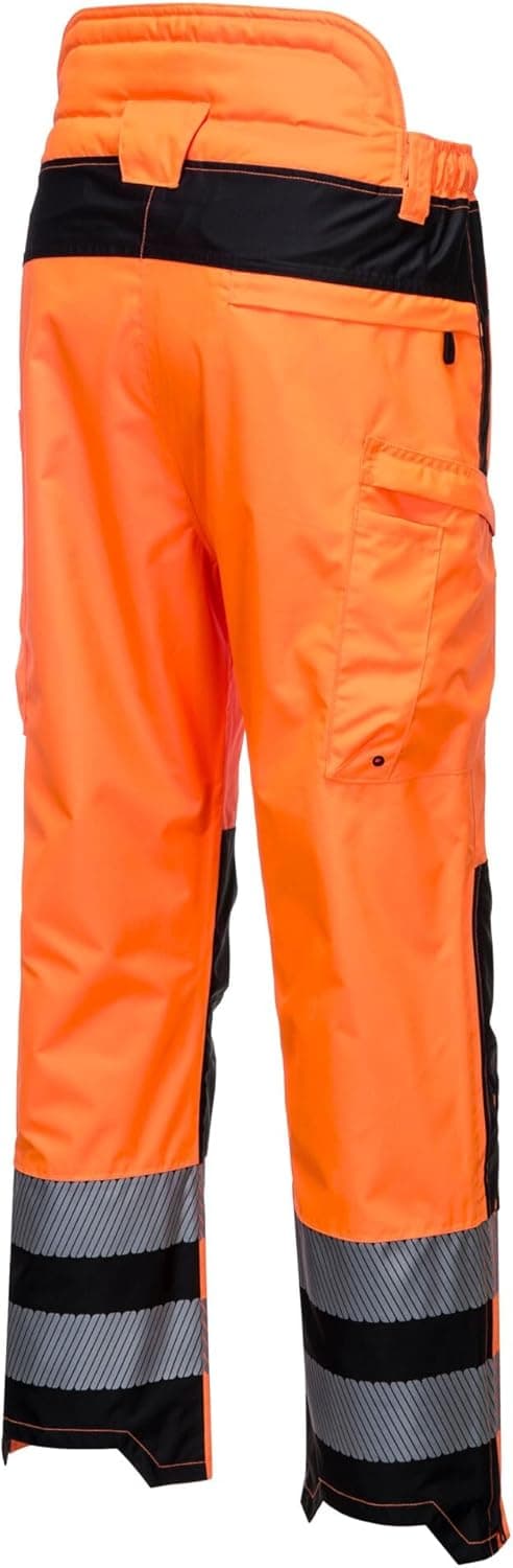 Detalle de Portwest (Conception) pantalon de travail coupe haute avec finitions déperlantes et poches cargo – EN ISO 20471 Classe 2