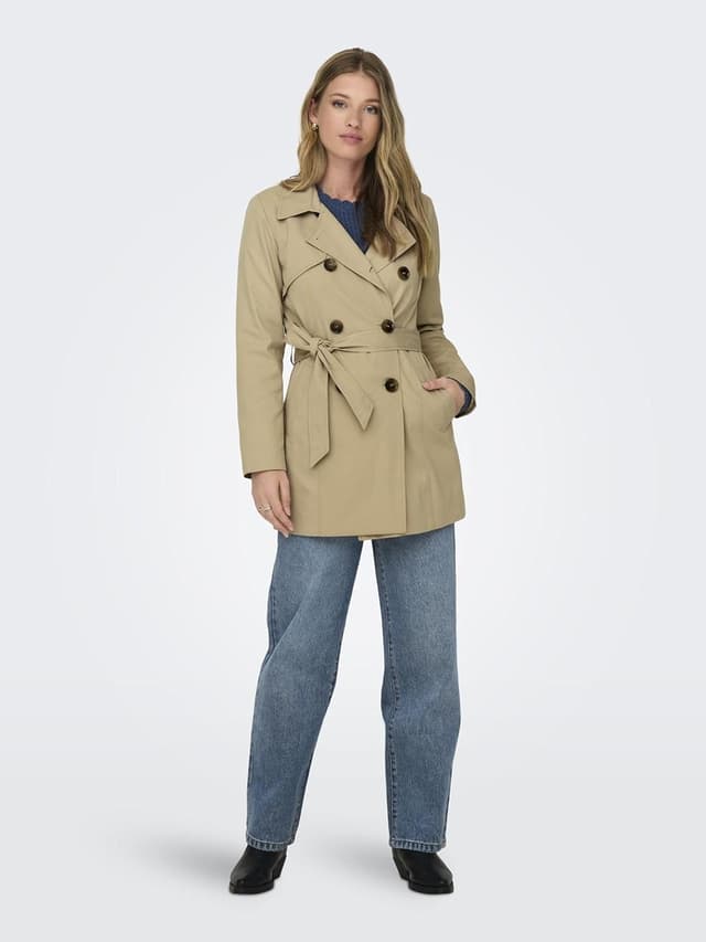 Detalle de ONLY Female Trenchcoat ONLVALERIE Trenchcoat – Damen-Trenchcoat mit Reverskragen