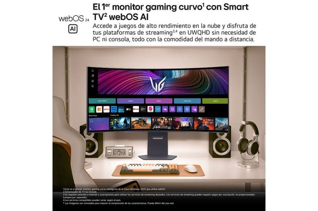Detalle 2 de LG UltraGear 45GX90SA-B Monitor gaming OLED 44,5" WQHD