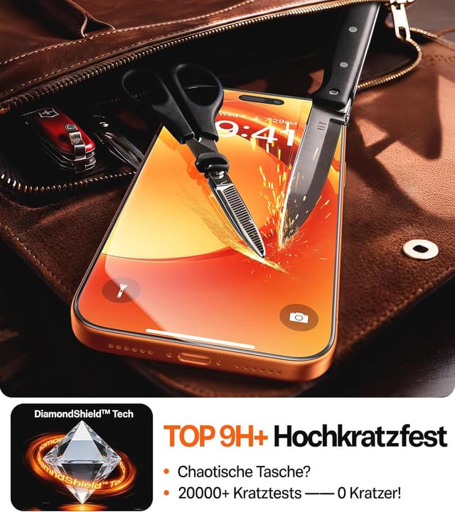 Thumbnail 4 de TORRAS Präzise iPhone 17 Pro Panzerglas 2 Stück