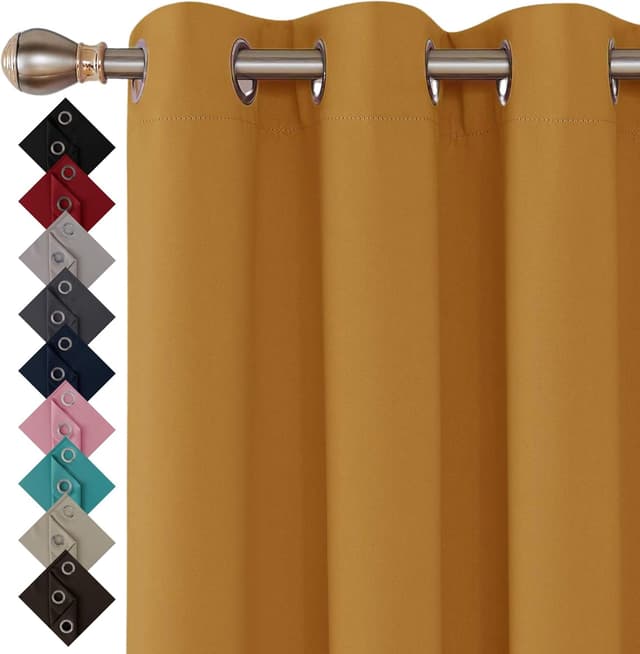 Thumbnail 6 de Thermal Insulated Blackout Curtains 90 x 72 Red