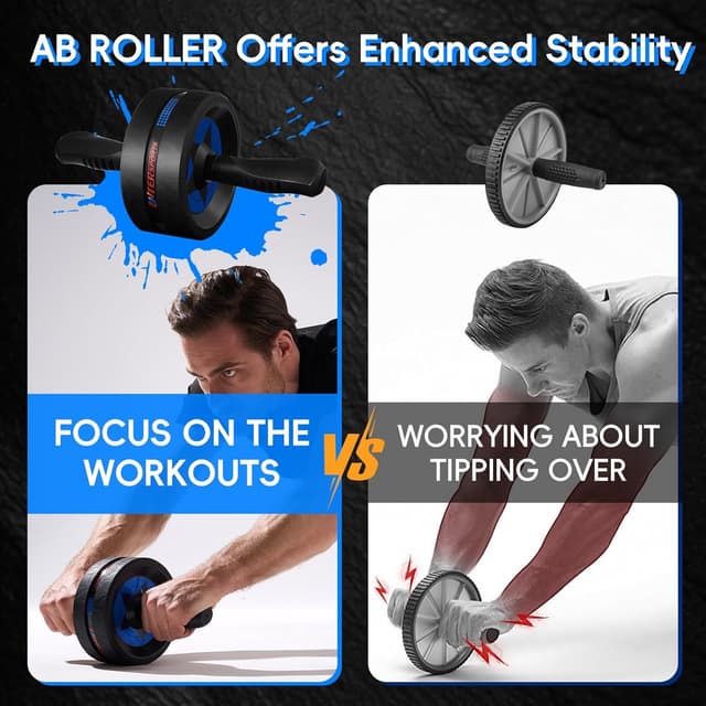 Detalle de EnterSports Ab Rollers ab wheel with two knee mats for home training
