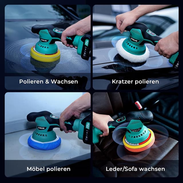 Detalle 1 de ETOOLAB Akku-Poliermaschine für Auto 2.0Ah