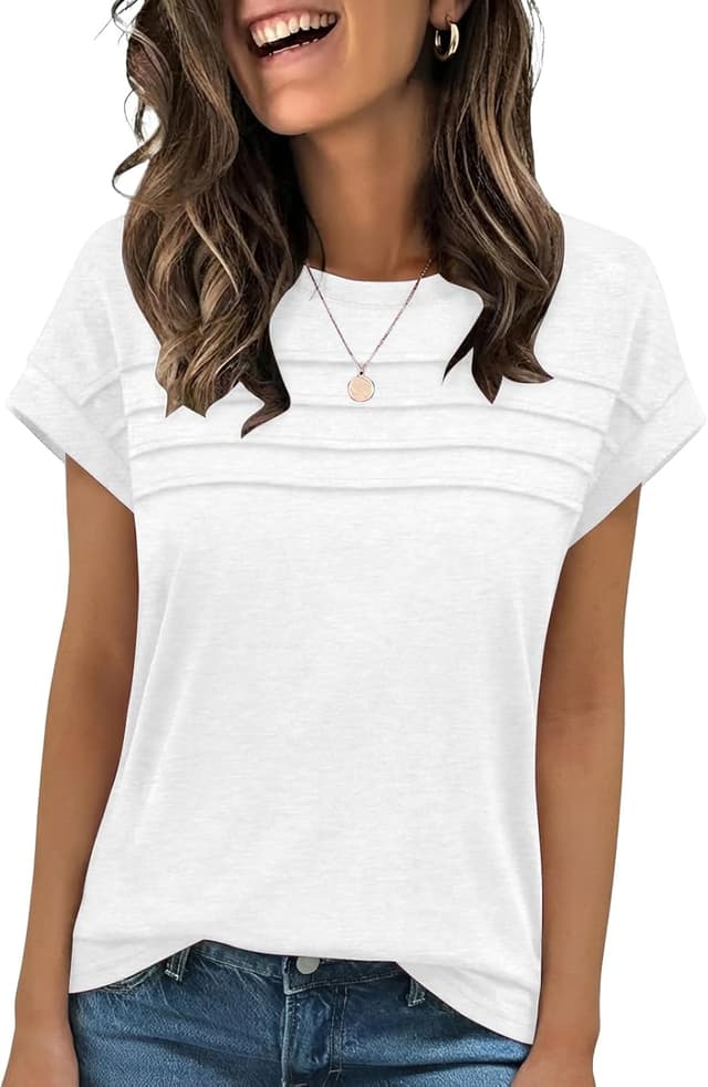 Detalle de Cuptacc T-Shirt Damen Sommer Rundhals