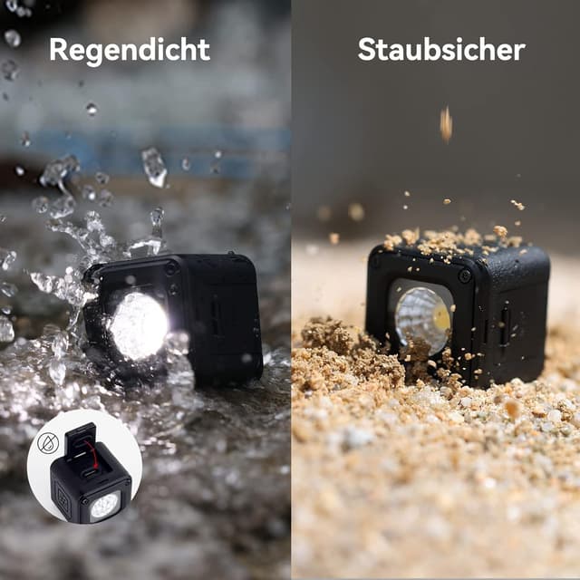 Detalle 2 de SMALLRIG LED VideoLicht 3405 (Mini Cube) mit 8 Farbfiltern, 5600K, CRI 95, dimmbar
