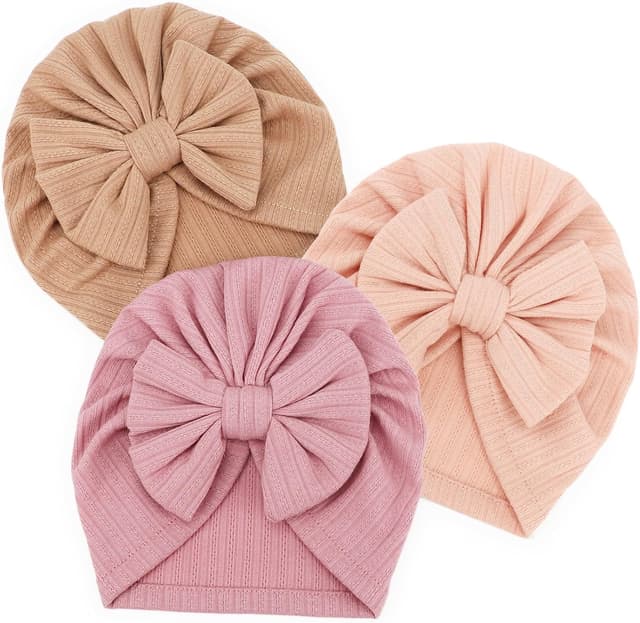 Detalle de DRESHOW Newborn Baby Hat Soft Stretchy Turban