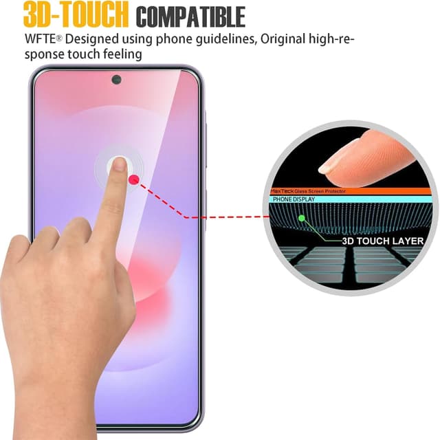 Detalle 2 de WFTE A37 5G screen protector 2 pack